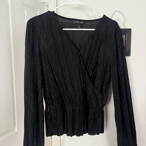 Banana republic wrap style cinched long sleeve top